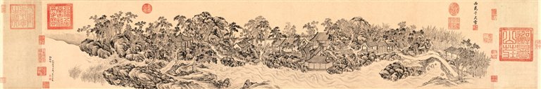西苑千尺雪图（中国画·局部） 董邦达 清代 故宫博物院藏 避暑山庄旧藏